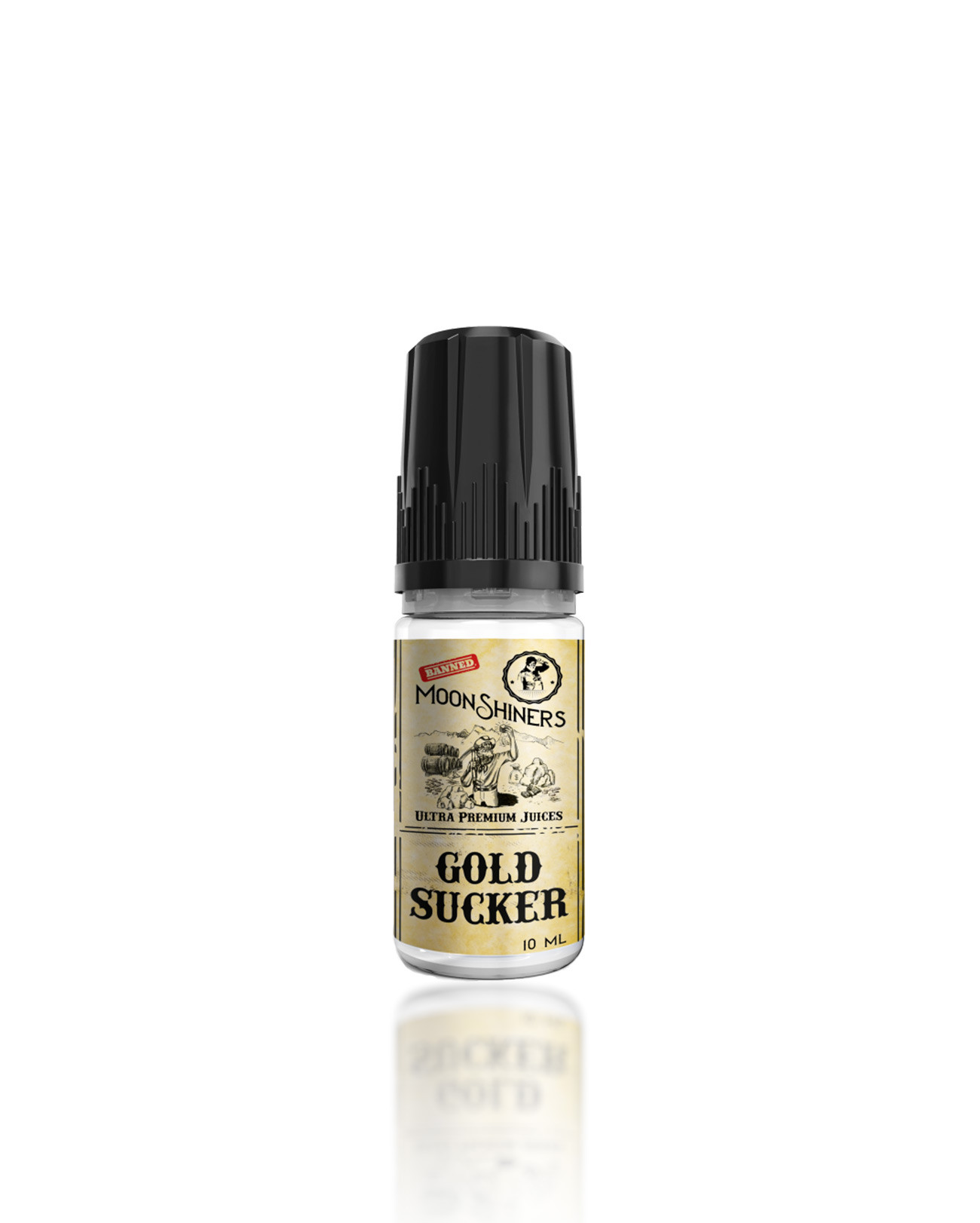 E-liquide 10 ml Gold Sucker Moonshiners Laboratoire Lips