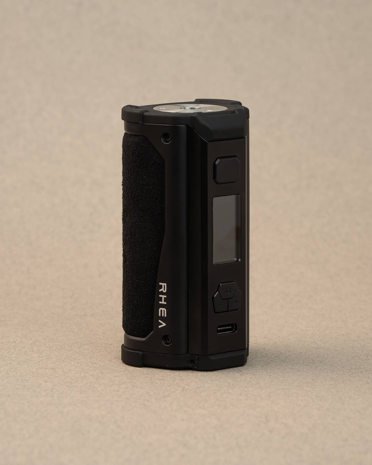 Mod box double accus Rhea couleur Black Alcantara par Aspire