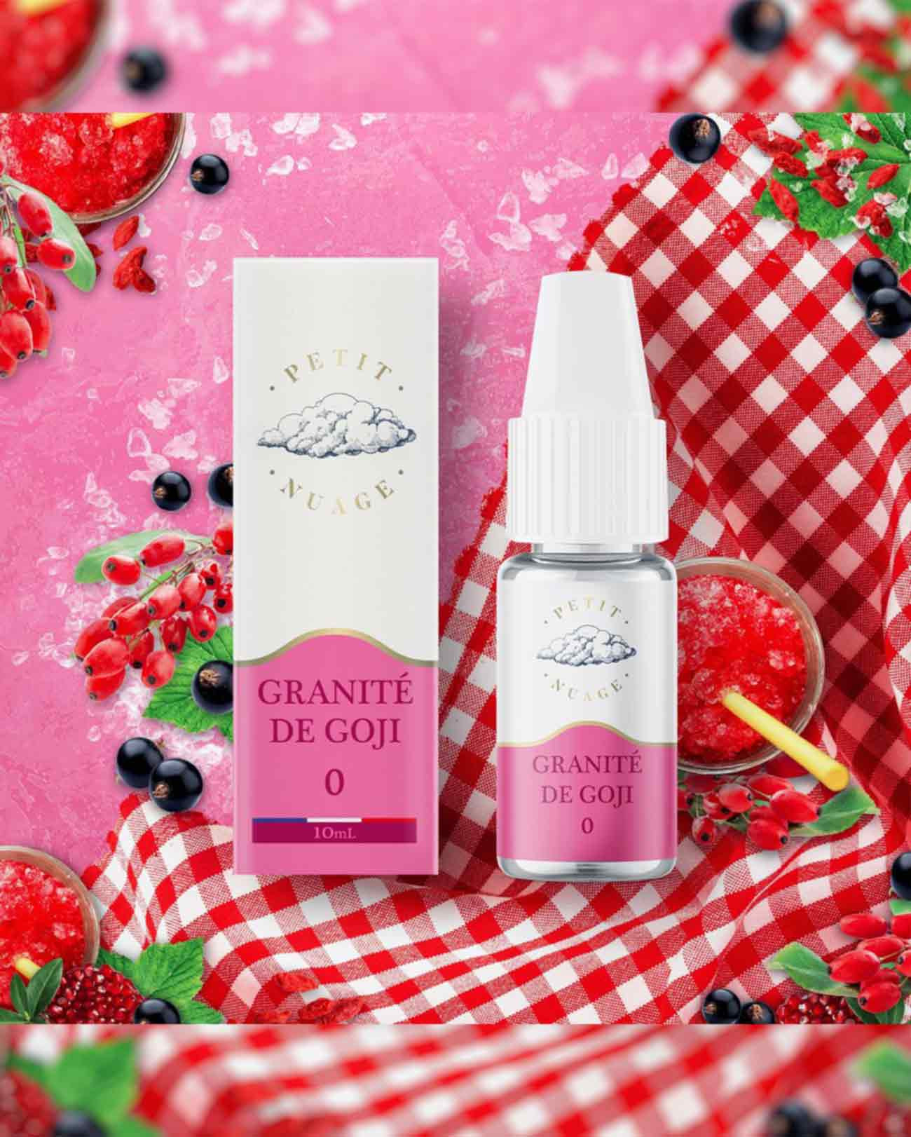 Packaging boîte e-liquide 10 ml Granité de Goji Petite Nuage Levest