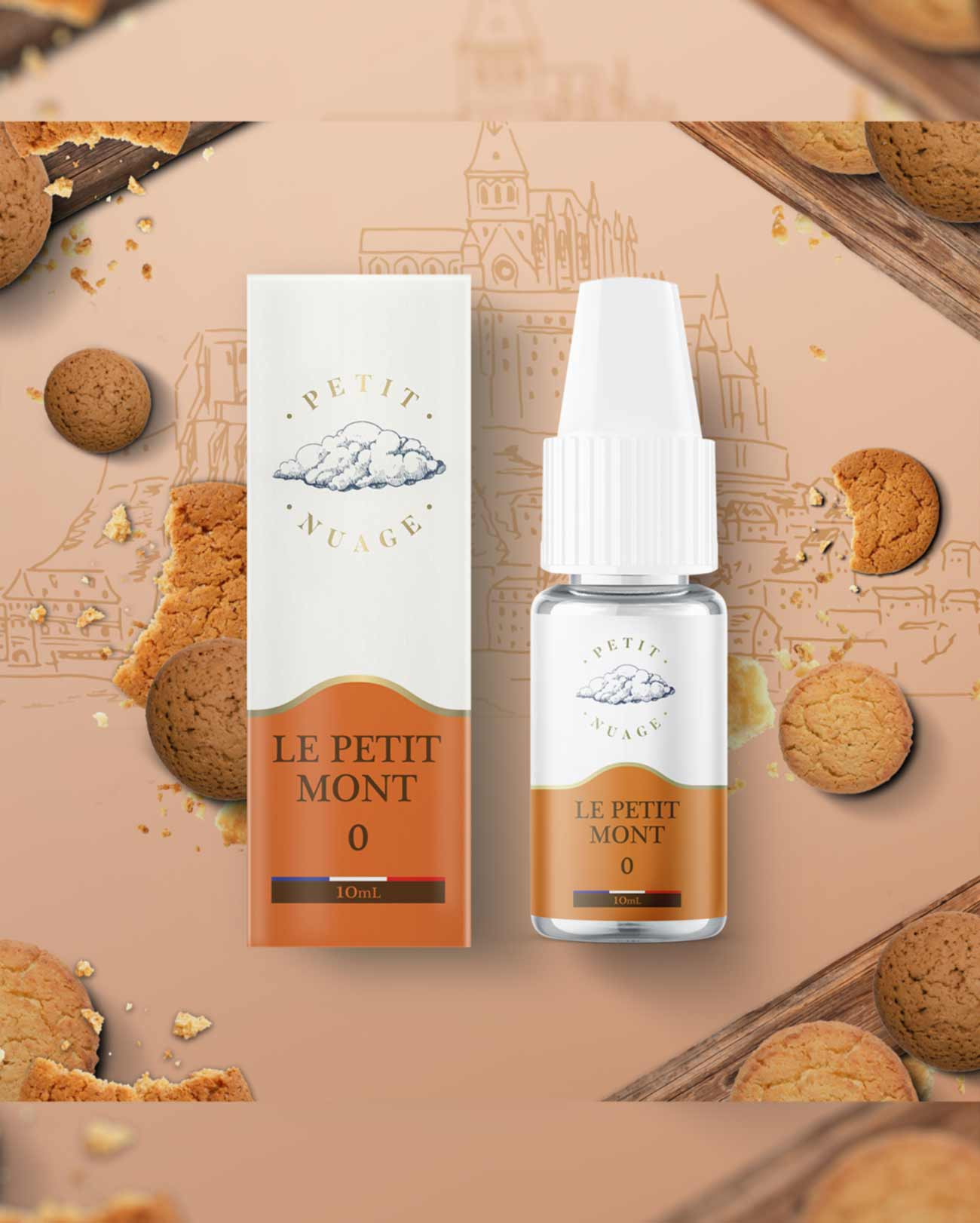 Packaging boîte e-liquide 10 ml Le Petit Mont Petite Nuage Levest