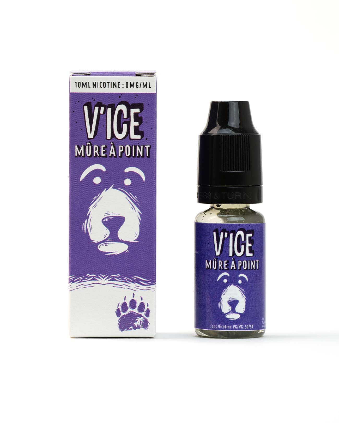 Packaging boîte e-liquide 10 ml Mûre à Point V'Ice VDLV