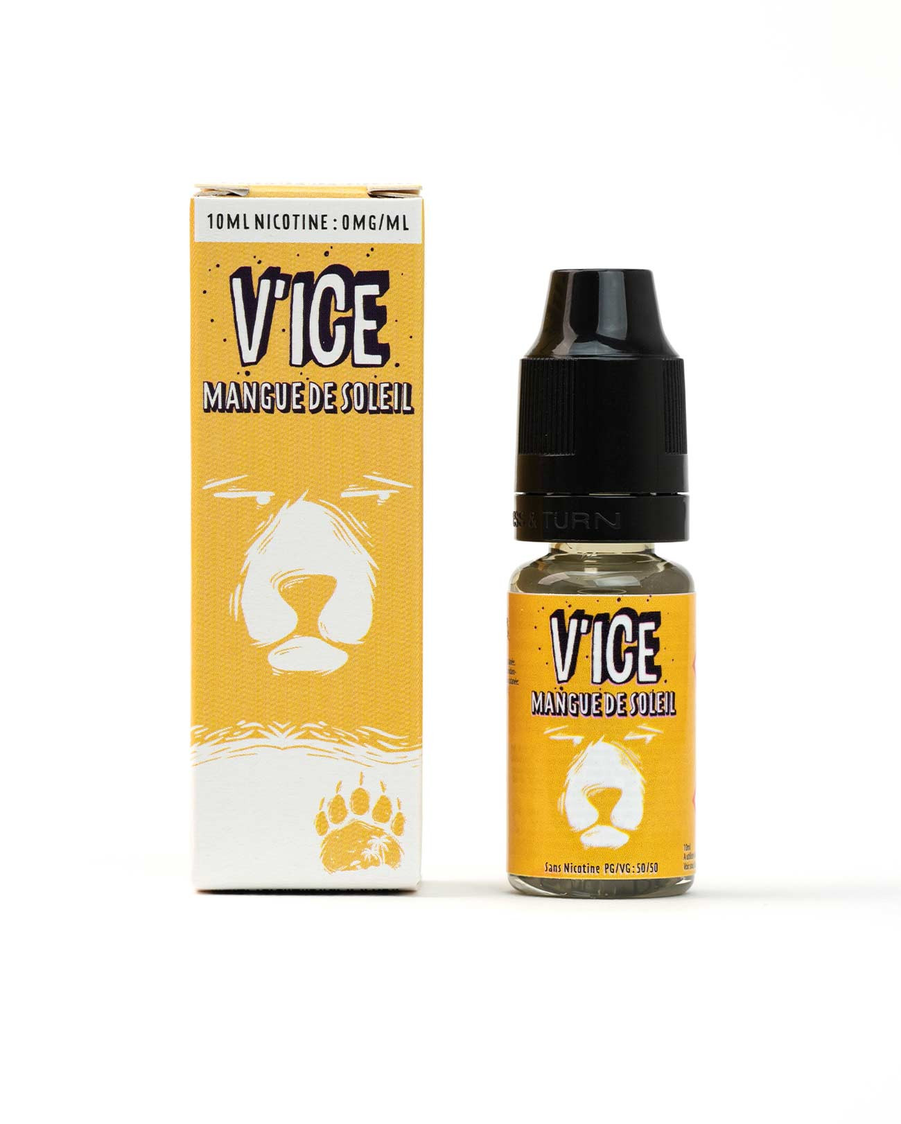 Packaging boîte e-liquide 10 ml Mangue de Soleil V'Ice VDLV