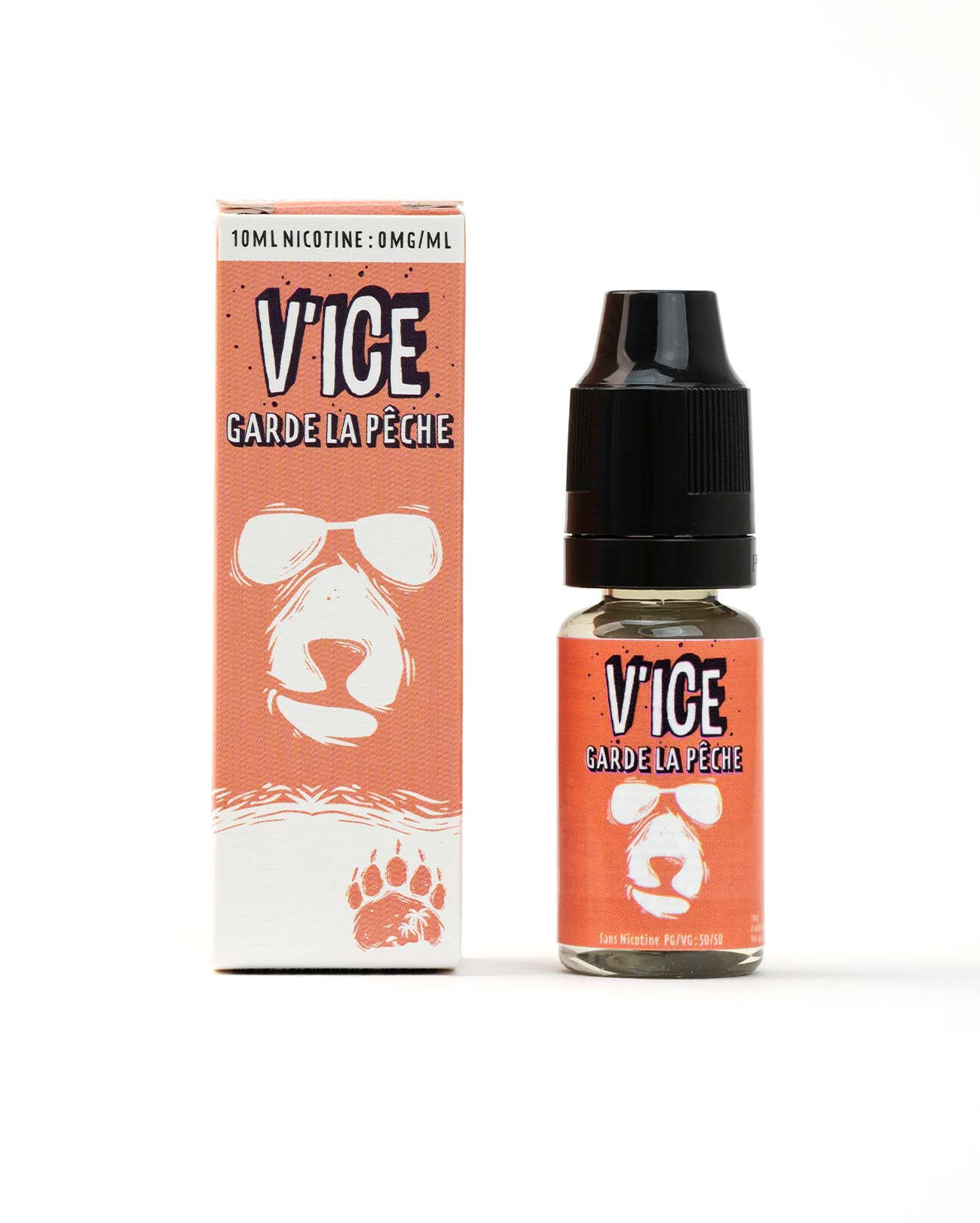 Packaging boîte e-liquide 10 ml Garde la Pêche V'Ice VDLV