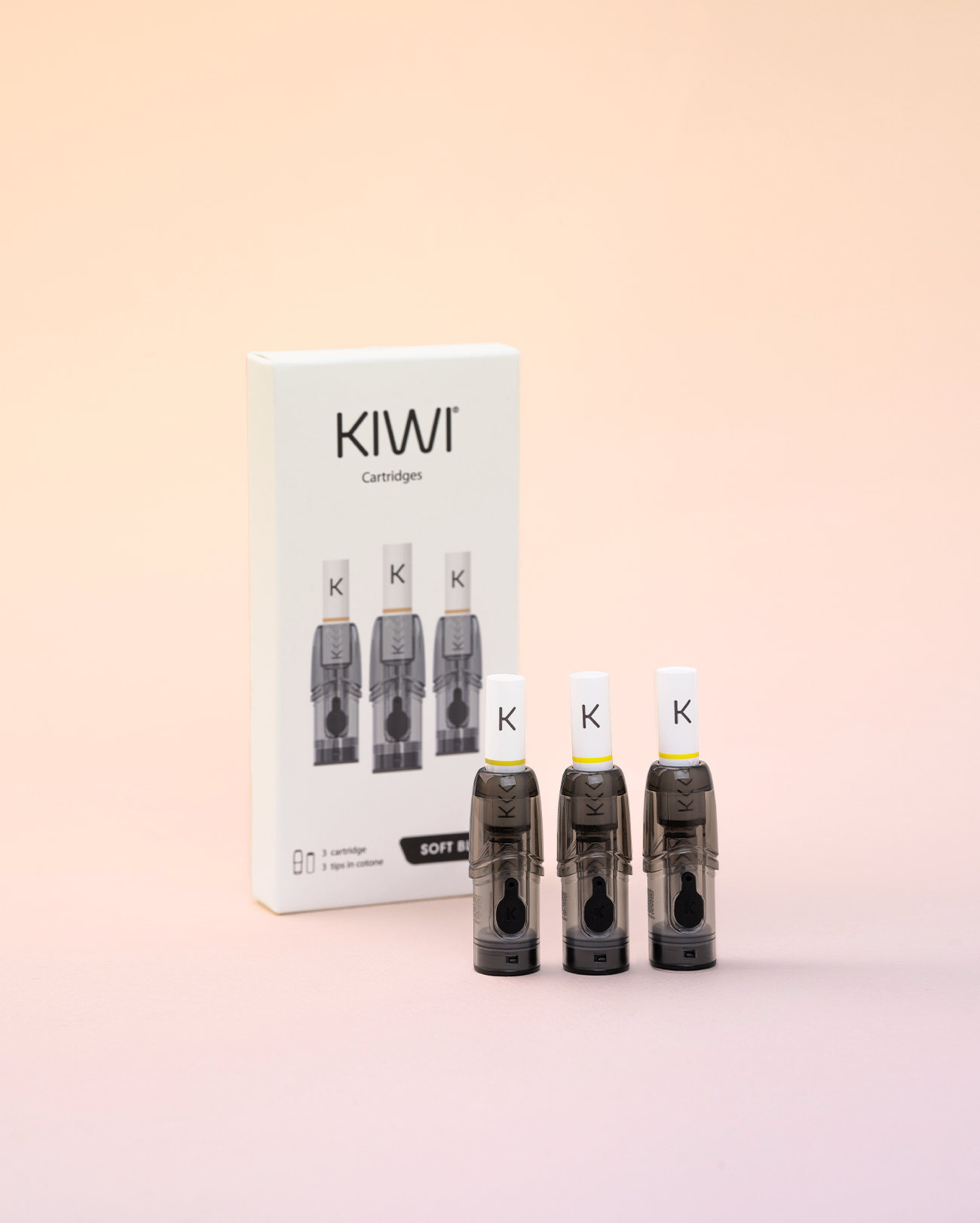 Boîte de 3 cartouches 1,8 ml avec résistance intégrée et filtre pour pod et starter kit Kiwi