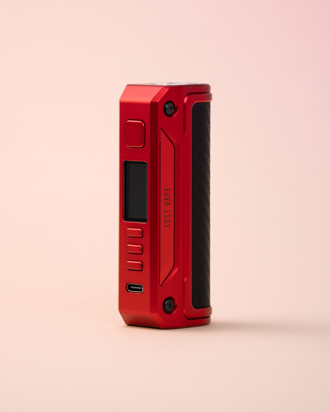 Box Thelema Solo Matte Red - Carbon Fiber par Lost Vape