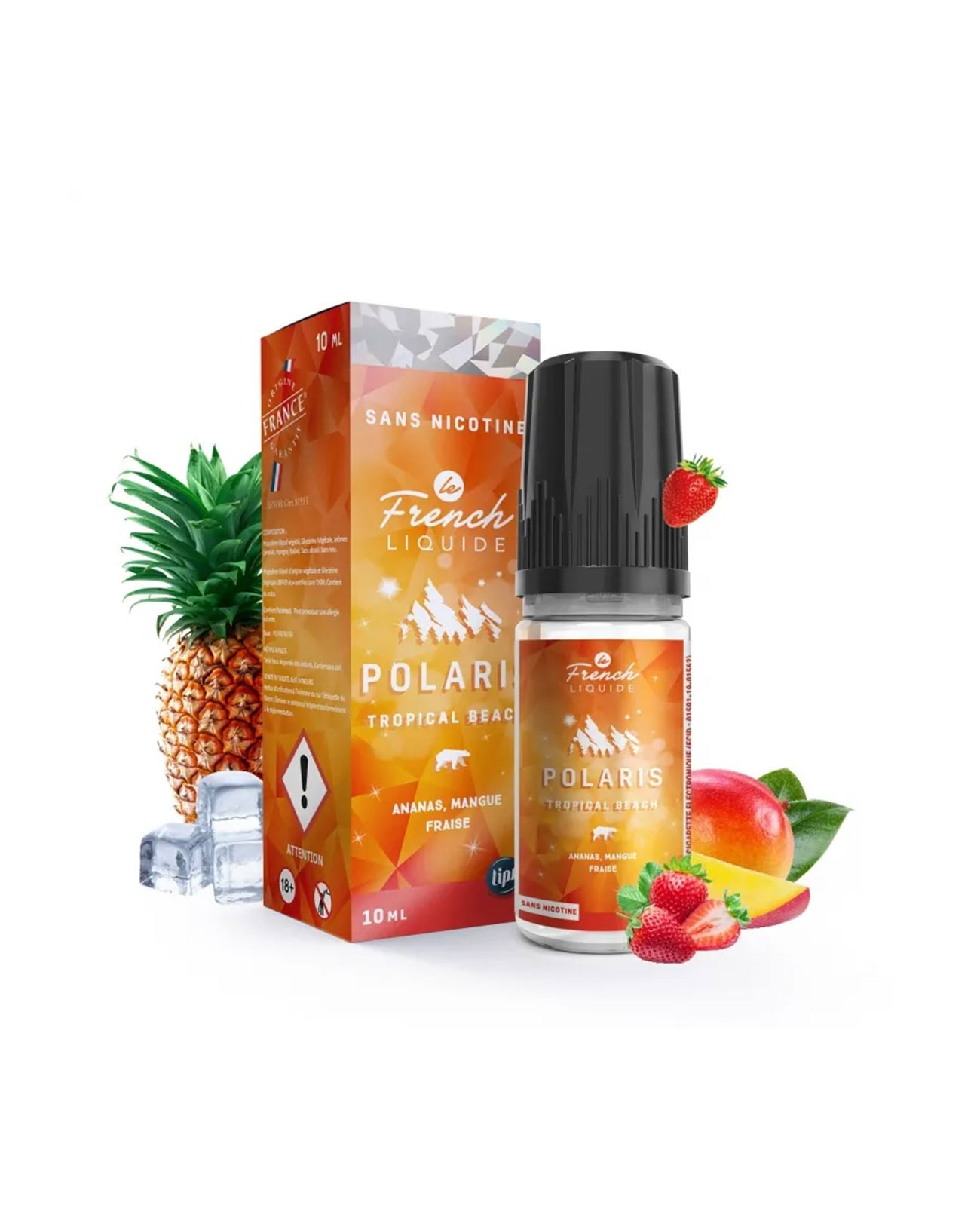 Packaging boîte e-liquide 10 ml Tropical Beach Polaris Le French Liquide