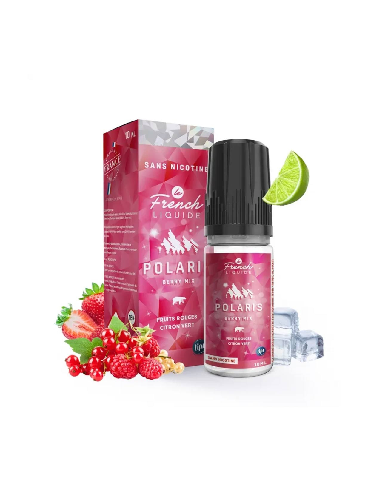 Packaging boîte e-liquide 10 ml Berry Mix Polaris Le French Liquide