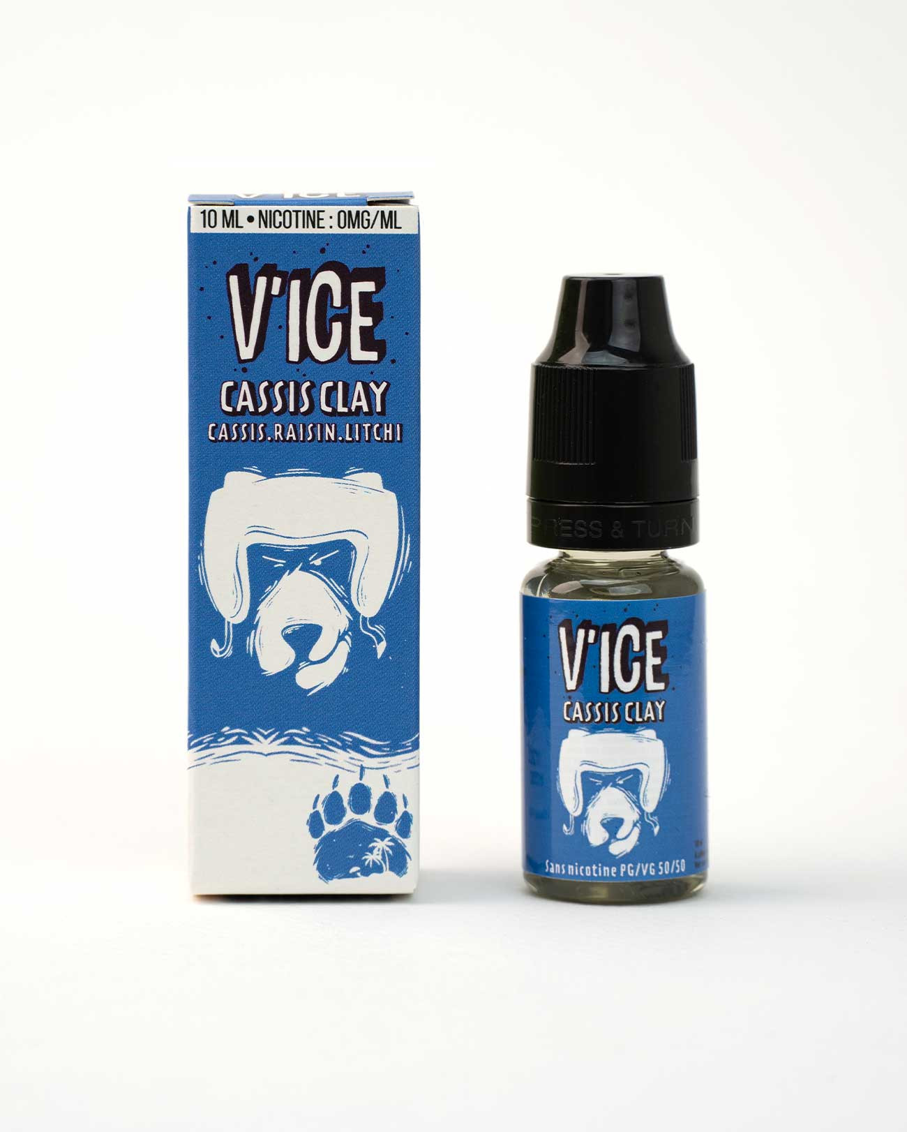 Packaging boite e-liquide 10 ml Cassis Clay V'Ice VDLV