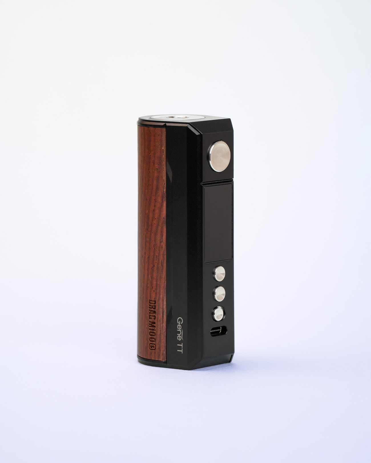 Box compacte et puissante Voopoo Drag M100S black & darkwood en bois