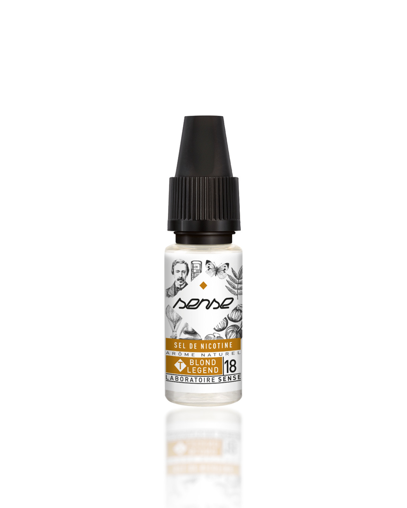 E-liquide 10 ml Blond Légende en sel de nicotine Laboratoire Sense