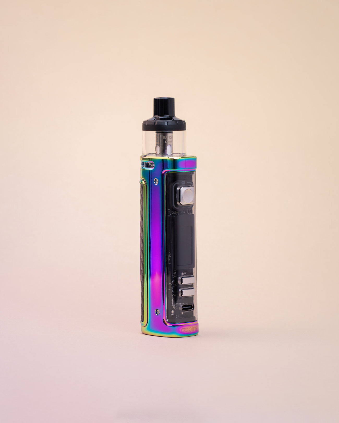 E-cigarette moderne Aspire Veynom EX couleur rainbow avec LED effets lumières