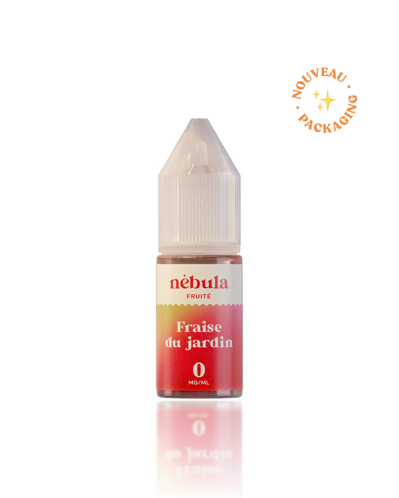 E-liquide 10 ml pour cigarette électronique Nébula parfum fraise du jardin