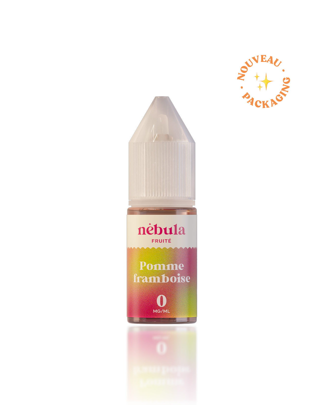 E-liquide 10 ml pour cigarette électronique Nébula parfum pomme framboise