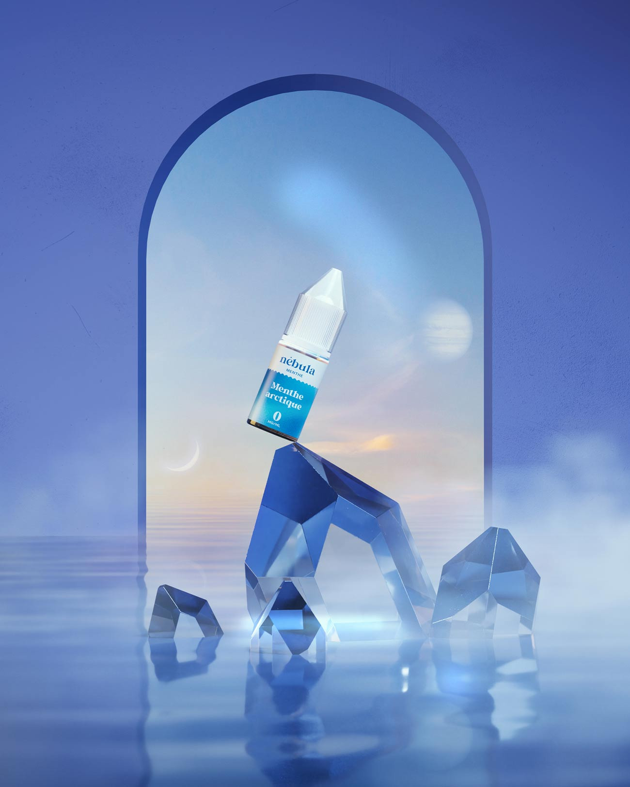 E-liquide 10 ml pour cigarette électronique Nébula parfum menthe arctique