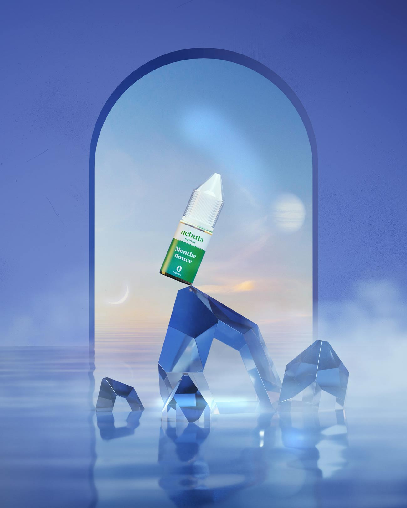 E-liquide 10 ml pour cigarette électronique Nébula parfum menthe douce