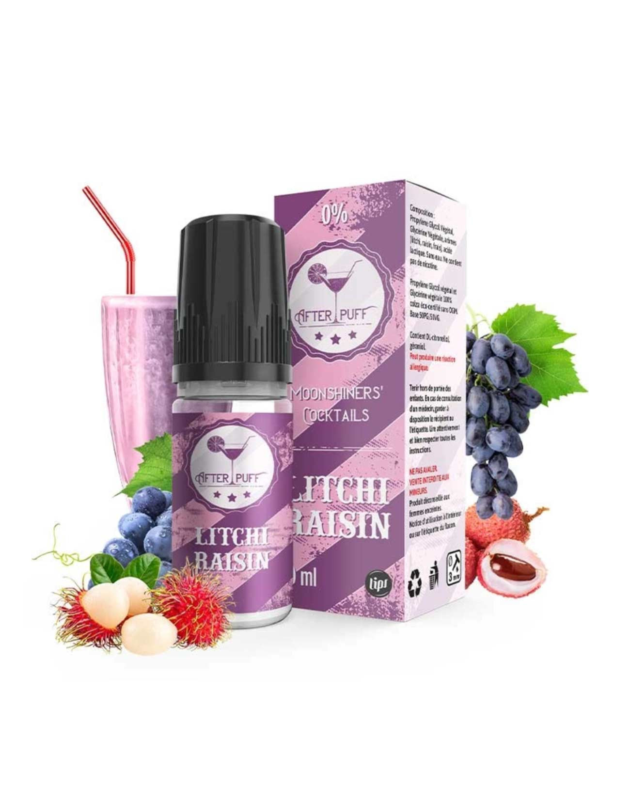 E-liquide After Puff Lips 10 ml Litchi raisin sels de nicotine