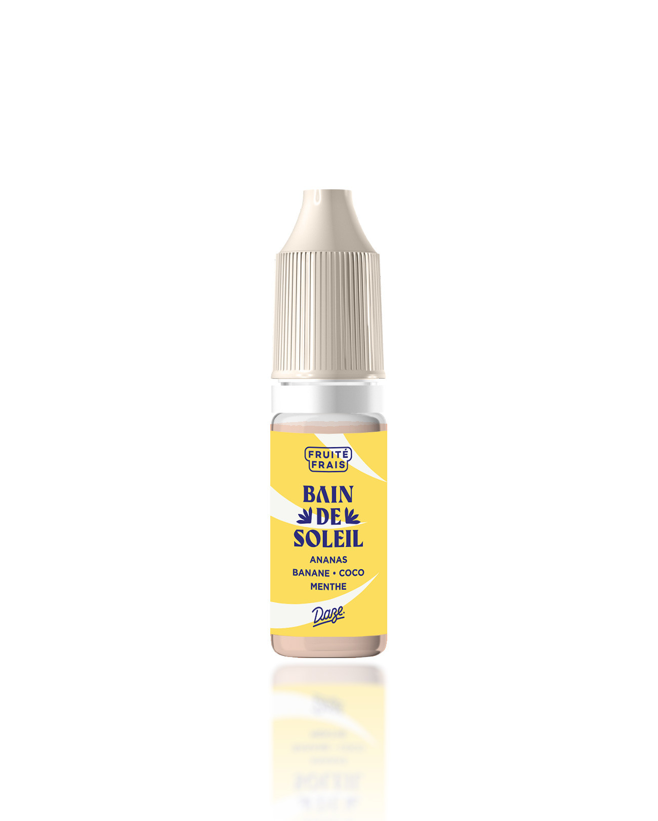 E-liquide fruité frais 10ml Daze Bain de Soleil saveur ananas, banane, noix de coco et menthe