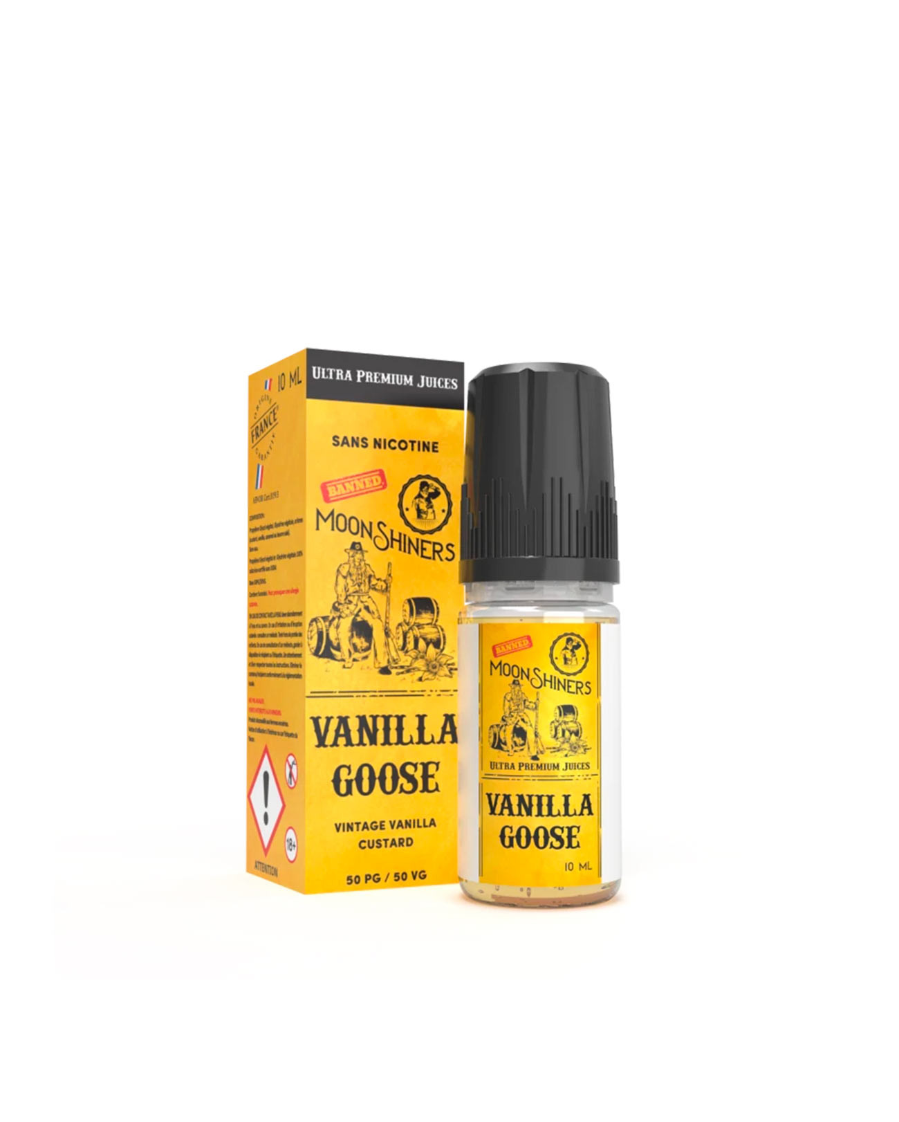Packaging boite e-liquide 10 ml Vanilla Goose Moonshiners | Lips