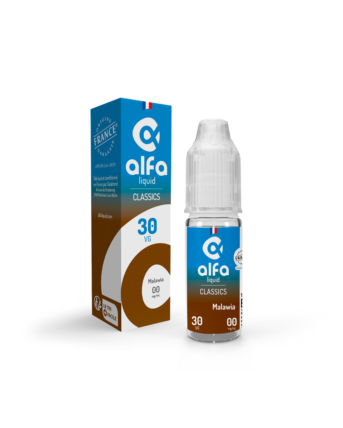 e-liquide Malawia Alfaliquid 10 ml made in france avec boite