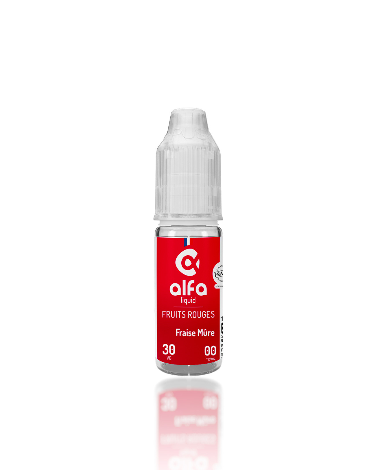 e-liquide fruité Fraise Mûre Alfaliquid 10 ml made in france