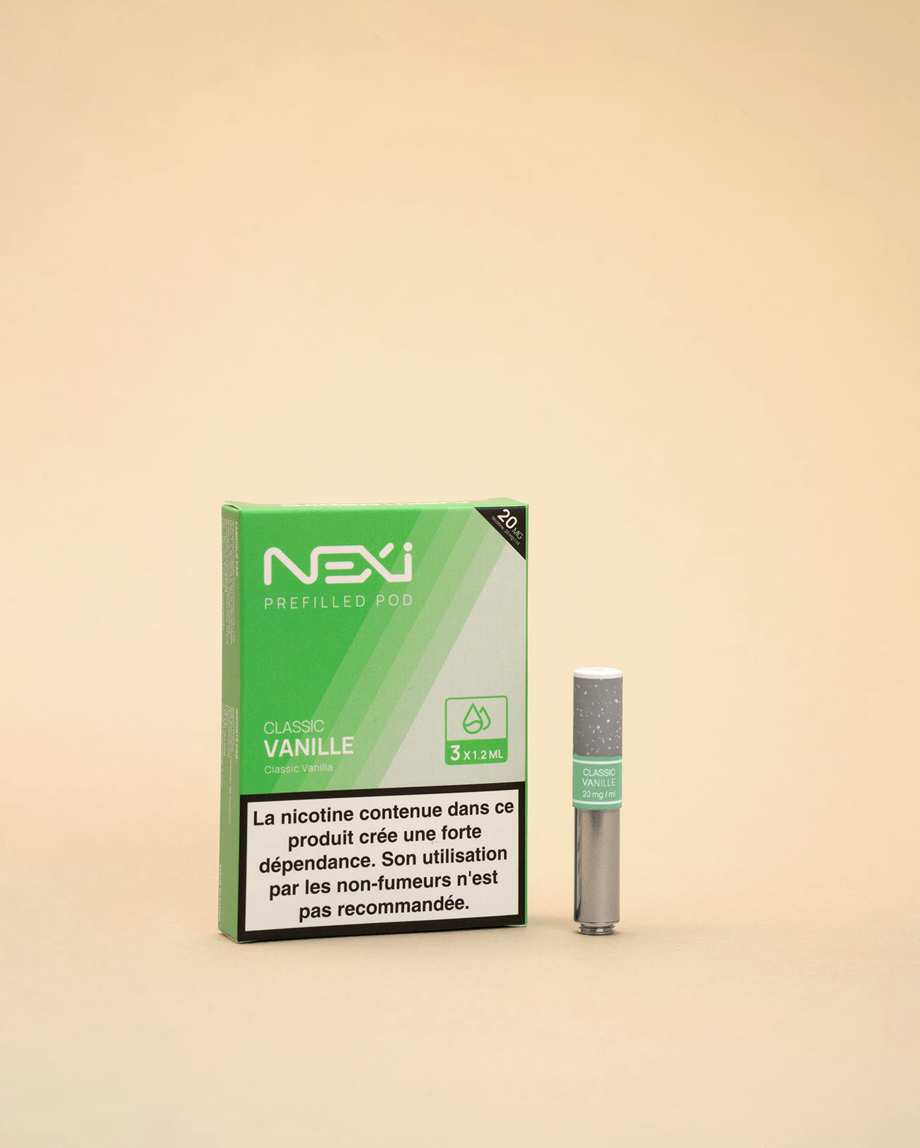 Nexi One cartouche Classic Vanille tirage comme une cigarette tabagique