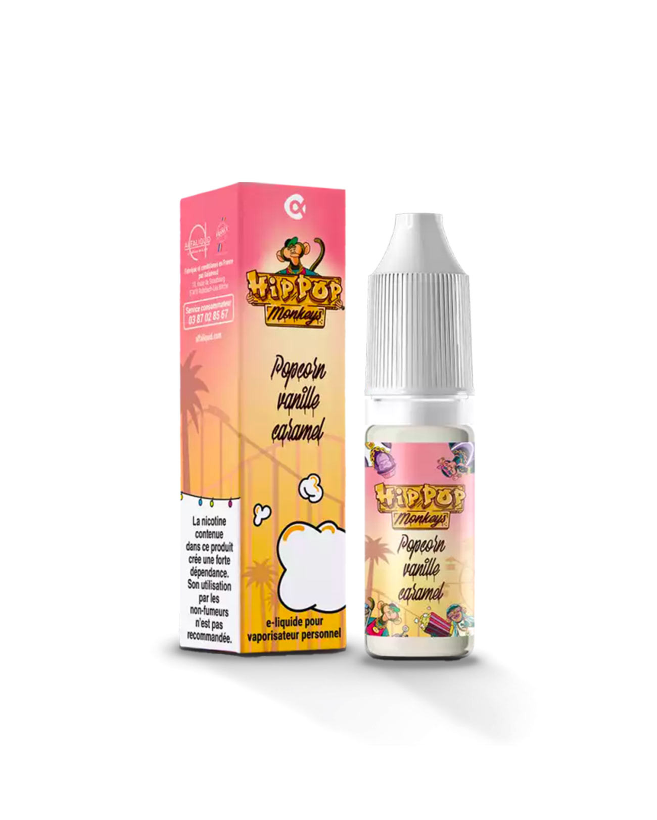 e-liquide Hip Hop Monkeys Alfaliquid gourman et sucré avec sa boîte