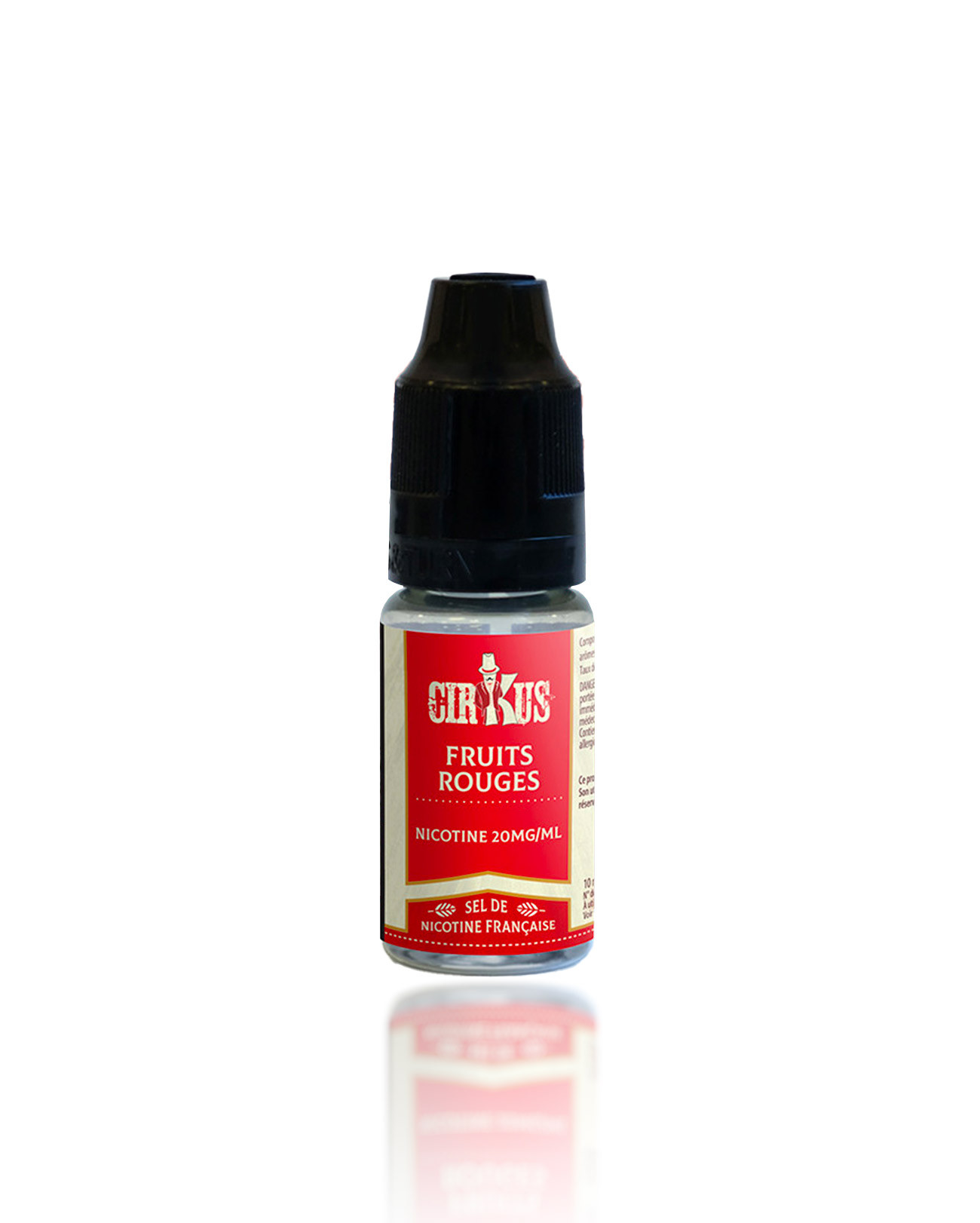 E-liquide 10 ml Fruits Rouges sel de nicotine 20mg Cirkus VDLV fruité intense