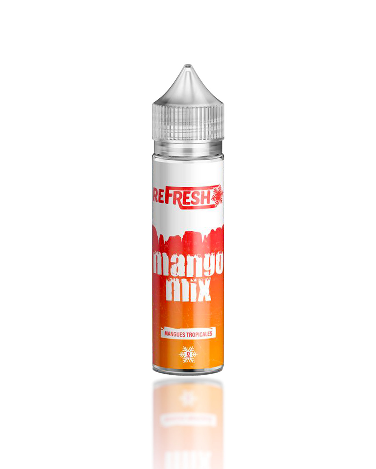 E-liquide 50 ml à vapoter pour e-cig Refresh Mango Mix goût très frais parfum tropical mangue