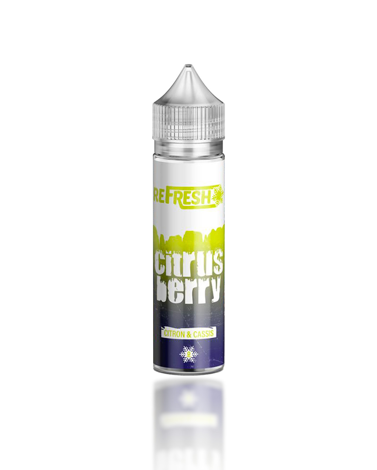 E-liquide 50 ml à vapoter pour e-cig Refresh Citrus Berry goût très frais parfum citronnade cassis