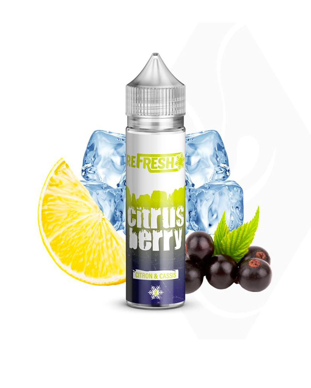 E-liquide grand format pour vapote Refresh Citrus Berry saveur limonade citron et cassis