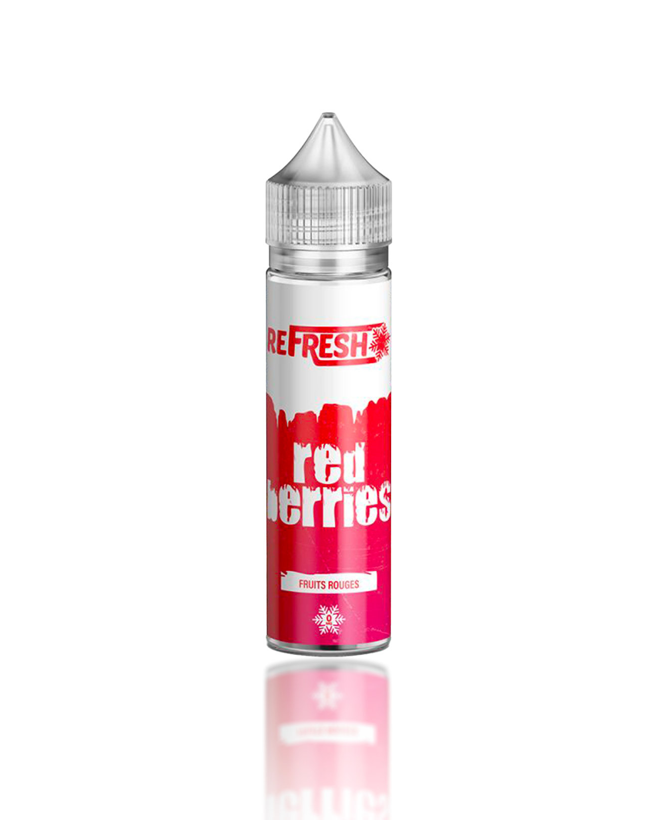 E-liquide 50 ml à vapoter pour e-cig Refresh Red Berries goût très frais parfum fraise, framboise et mûre
