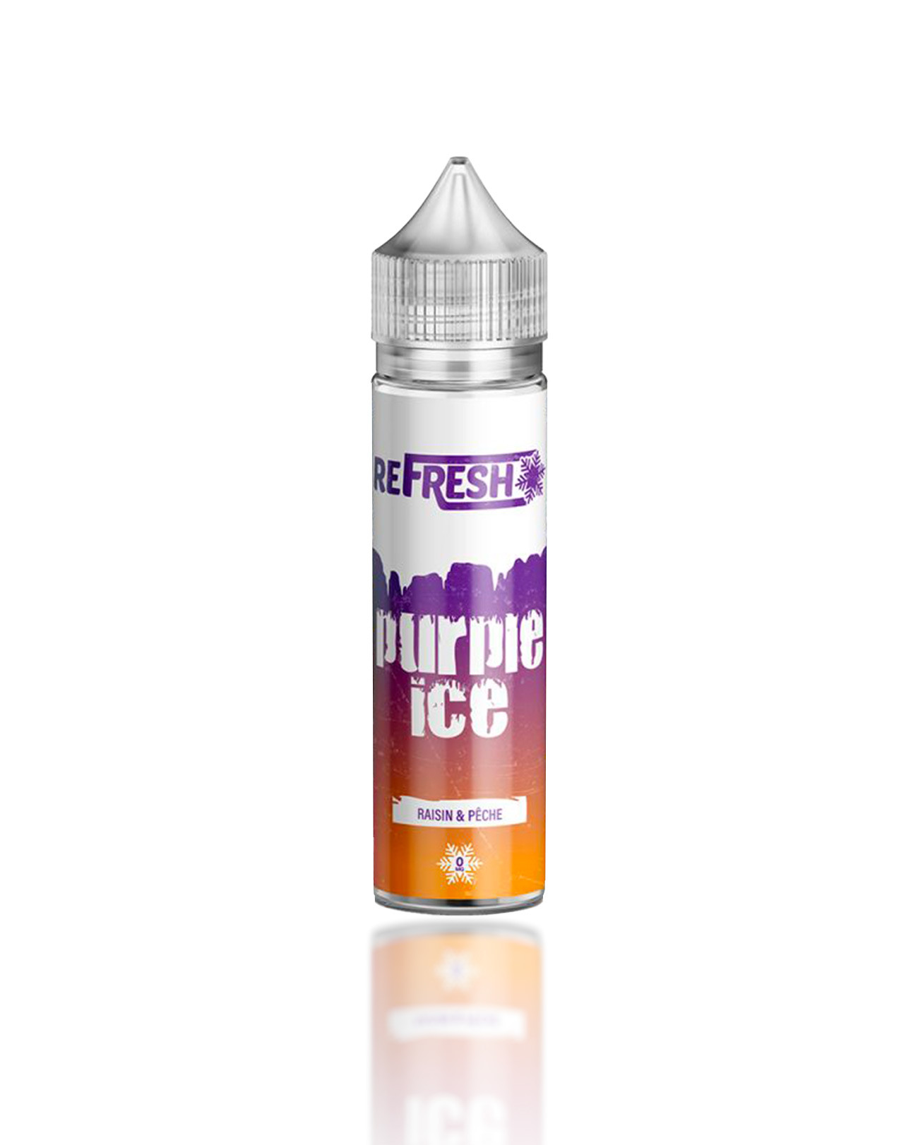 E-liquide 50 ml à vapoter pour e-cig Refresh Purple Ice goût très frais parfum ice tea raisin