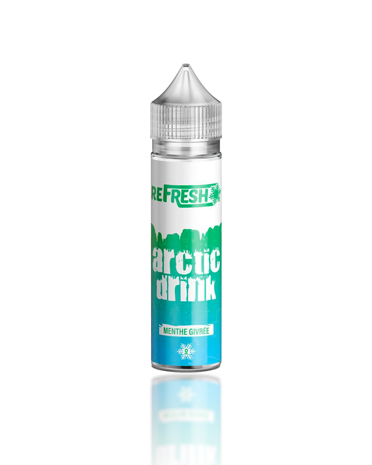 E-liquide 50 ml à vapoter pour e-cig Refresh Arctic Drink goût très frais parfum menthe givrée