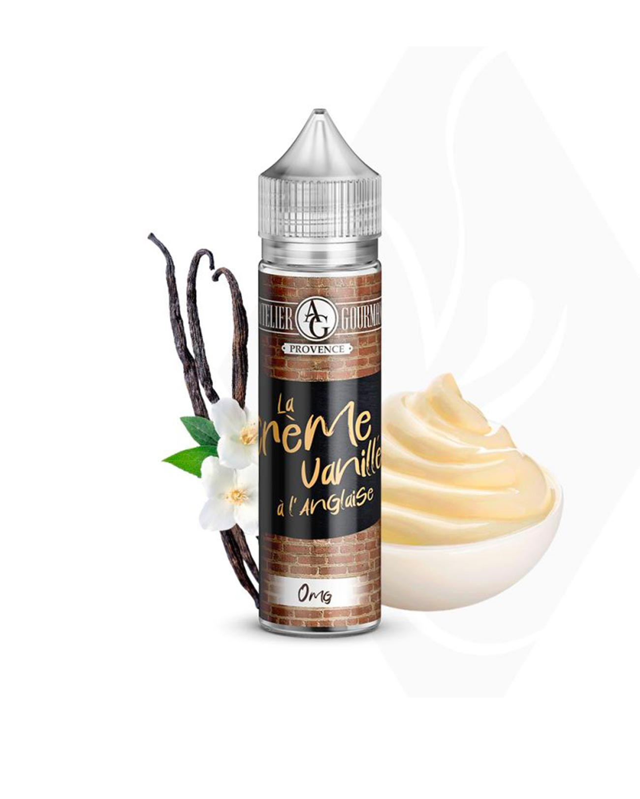 E-liquide 50 ml Crème Vanillée de chez Atelier Gourmand savoureux et gourmand