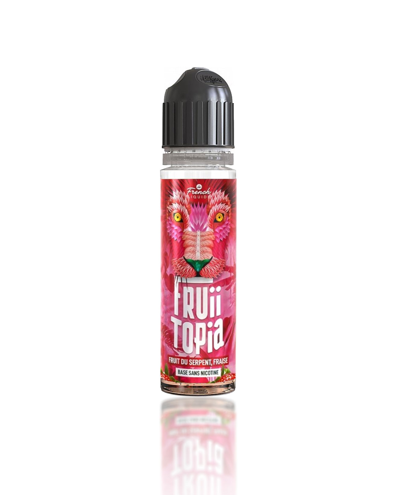 E-liquide 50 ml à vapoter pour e-cigarette Fruiitopia parfum tropical fraise et fruit du serpent