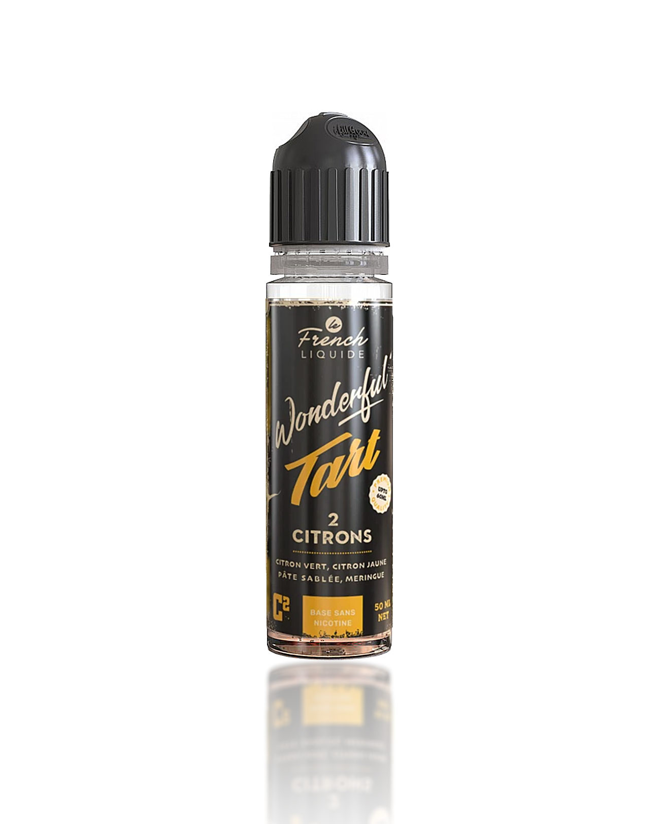 E-liquide 50 ml à vapoter pour e-cigarette Wonderful Tart 2 citrons parfum tarte au citron meringuée