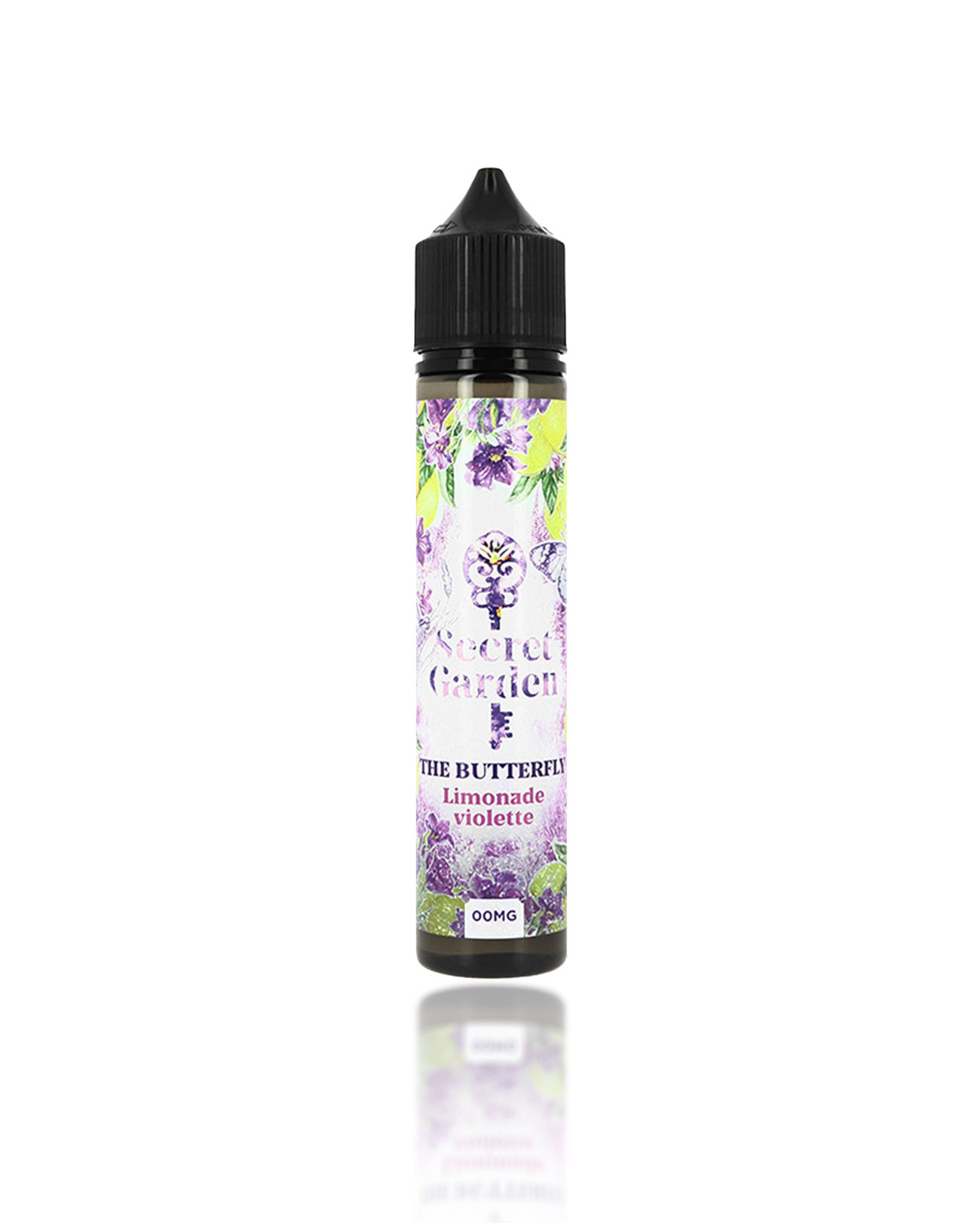 E-liquide 50 ml pour cigarette électronique Secret Garden The Butterfly parfum frais limonade et violette