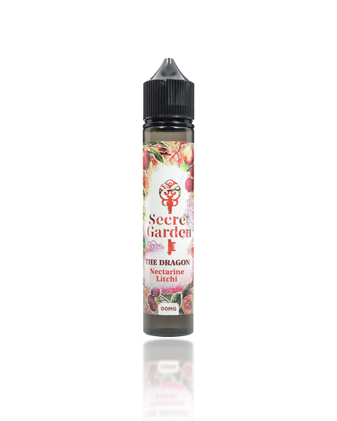 E-liquide 50 ml pour cigarette électronique Secret Garden The Dragon parfum frais nectarine et litchi