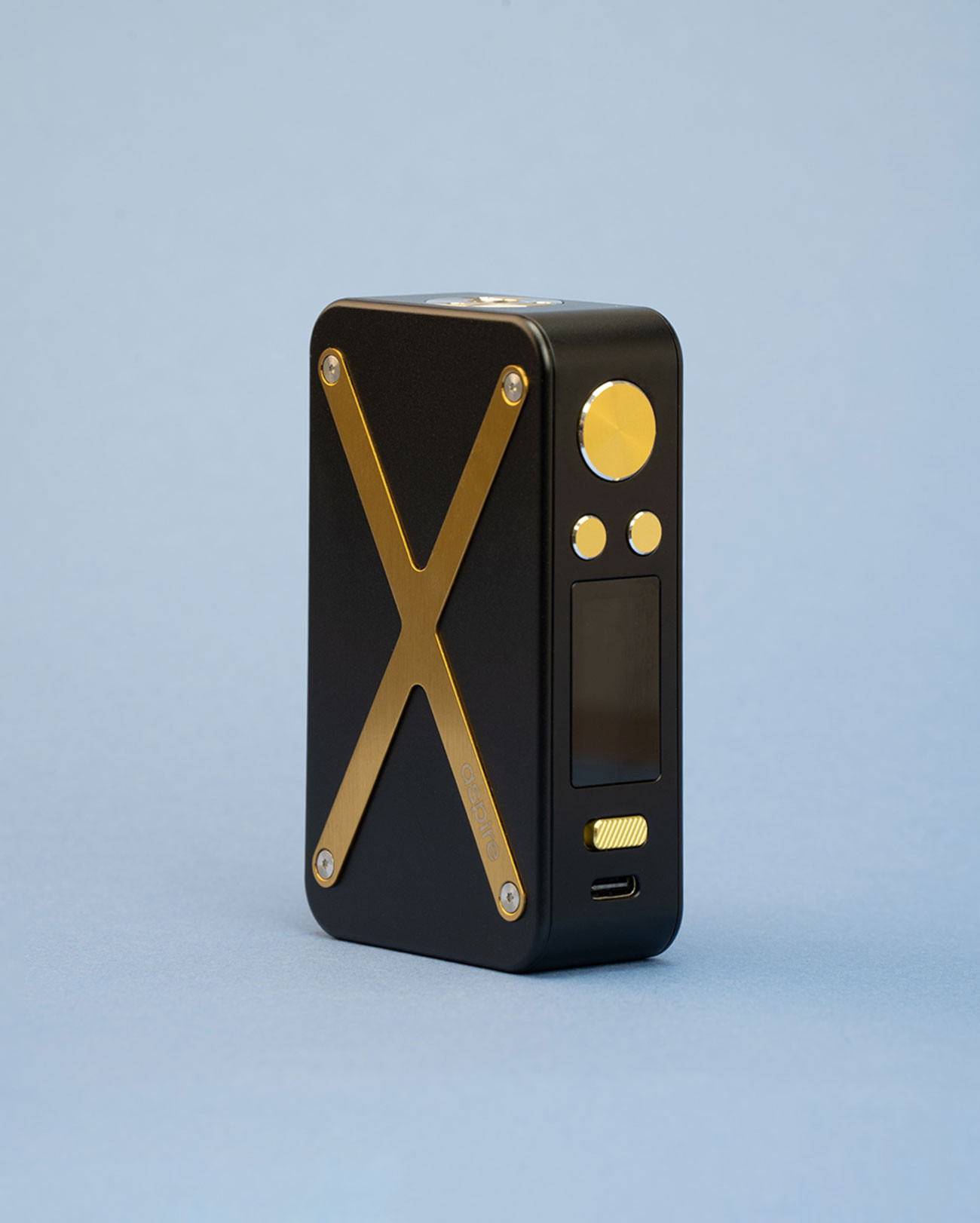 Box aspire Revolto black gold or et noir format rectangulaire