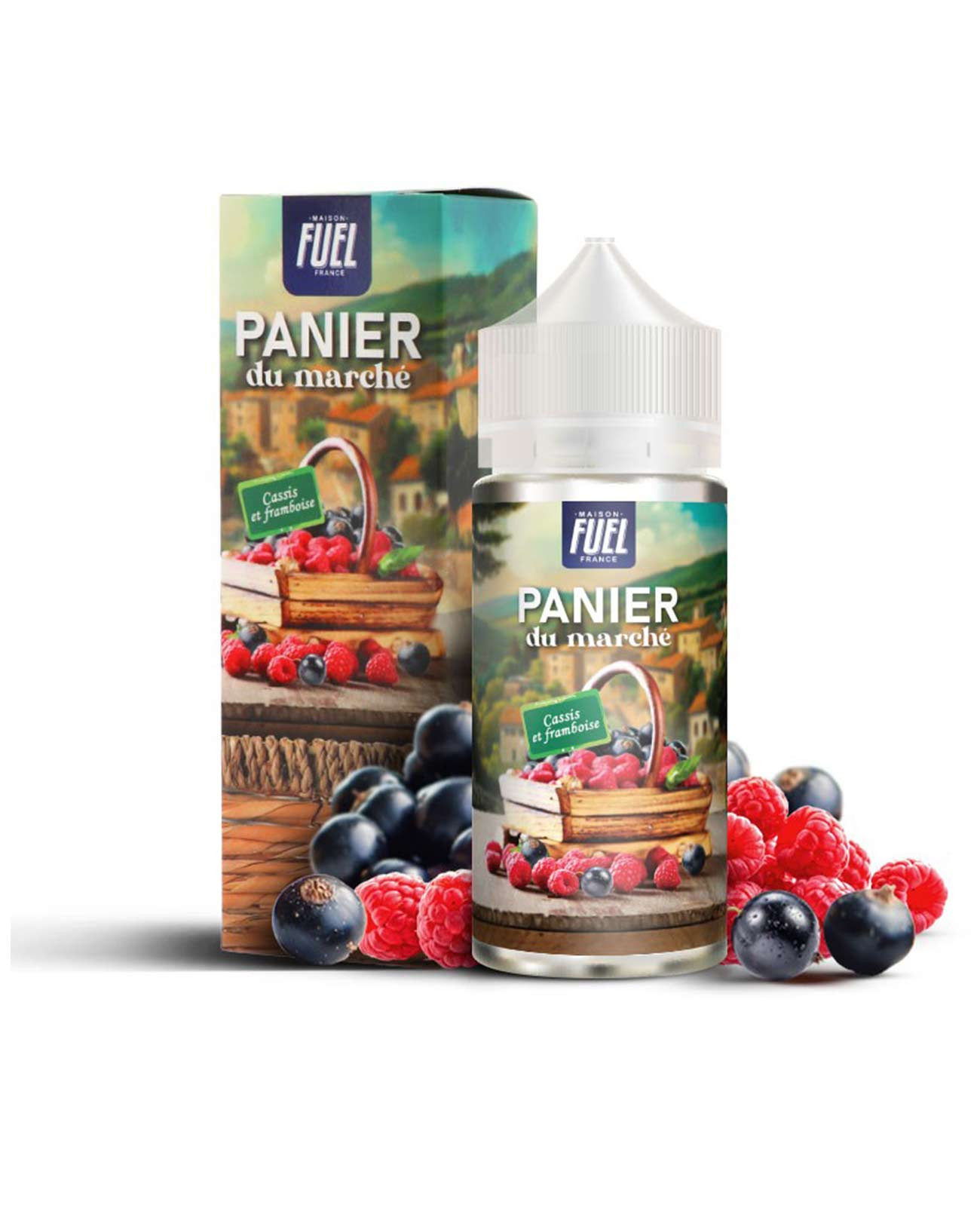 E-liquide maxi format économique 100 ml Panier du Marché Cassis et Framboise par Maison Fuel