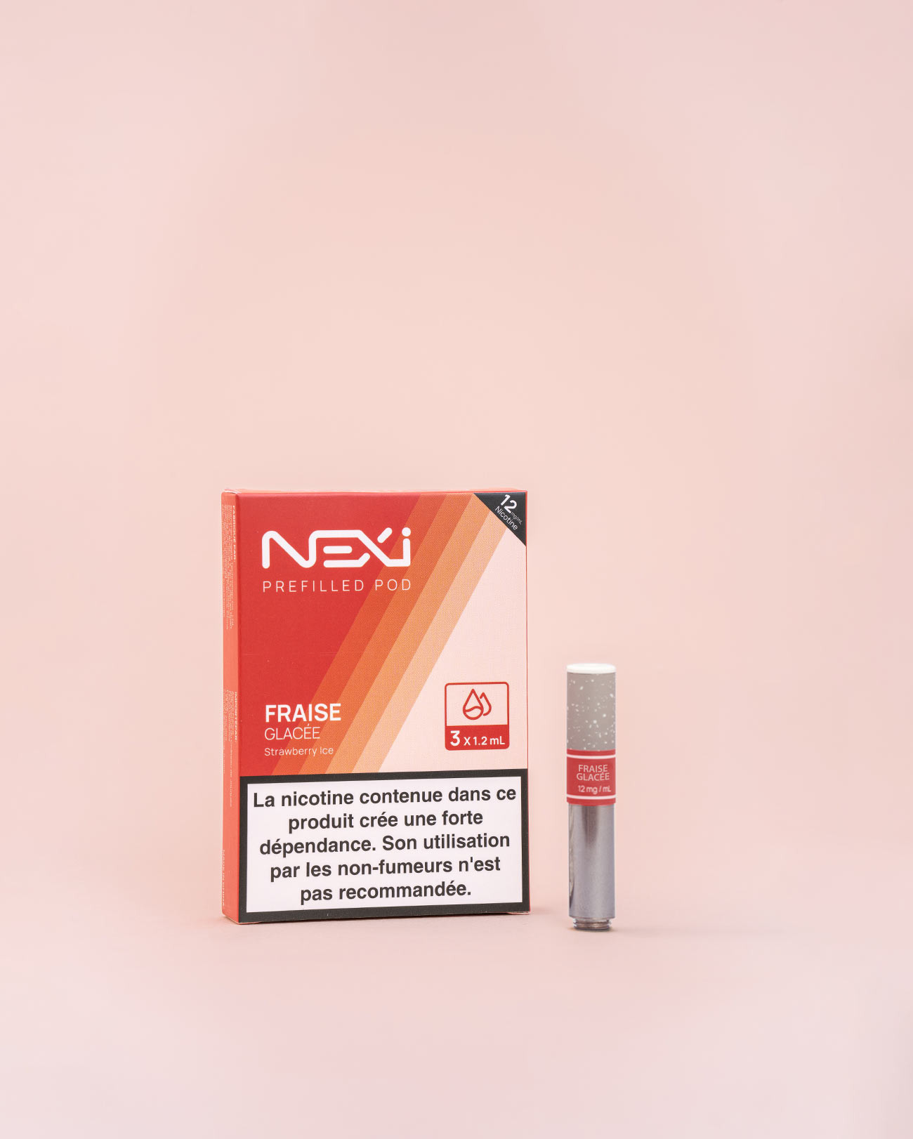 Cartouche préremplie pour pod e-cigarette Aspire Nexi One saveur Fraise Glacée