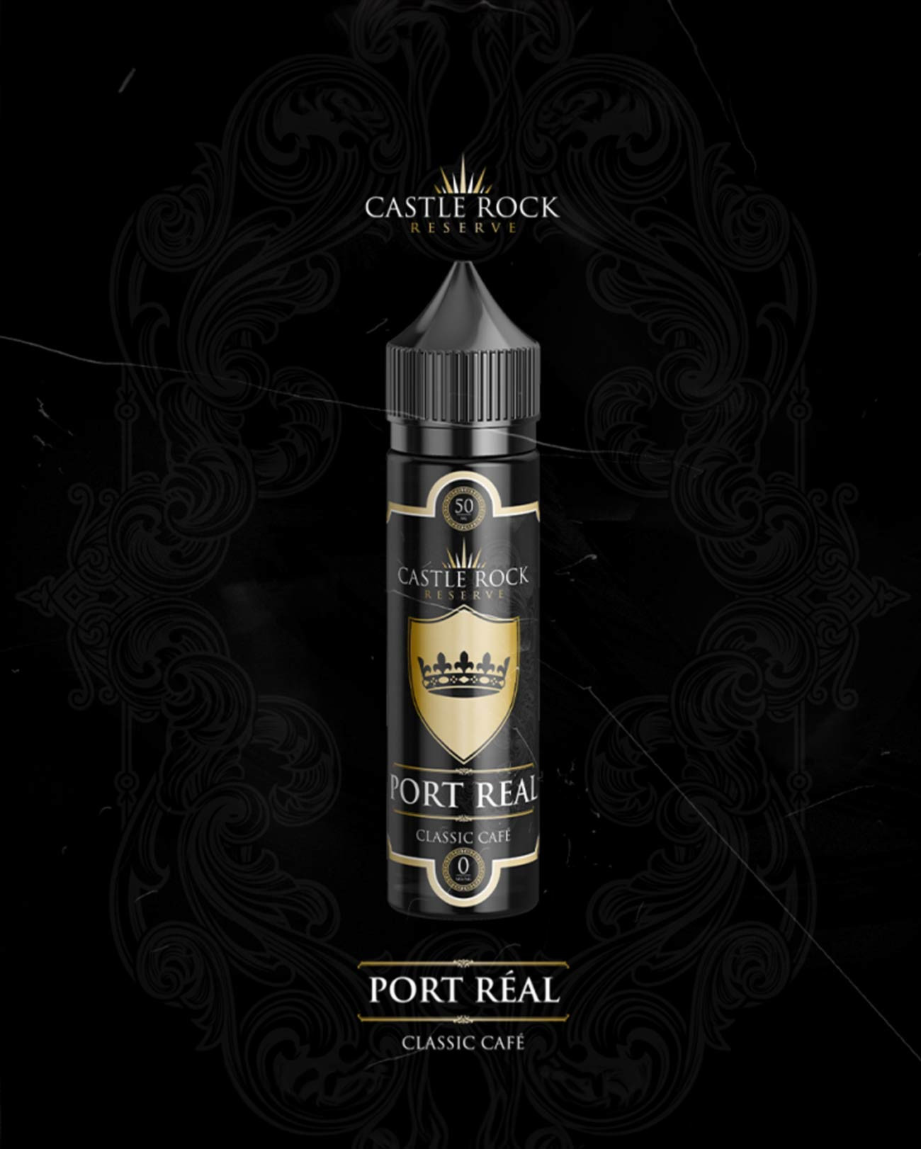 E-liquide Port Réal de la marque Castle Rock Reserve en grand format à booster