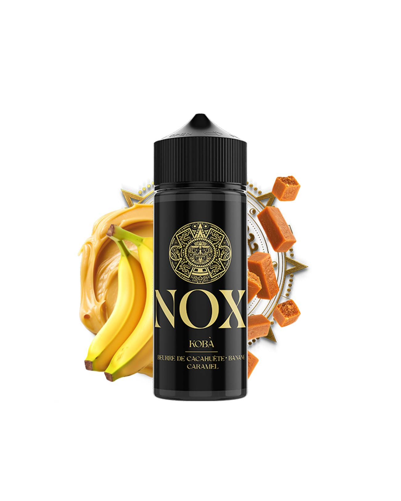E-liquide Kobà NOX 50 ml à base de beurre de cacahuète, banane et caramel