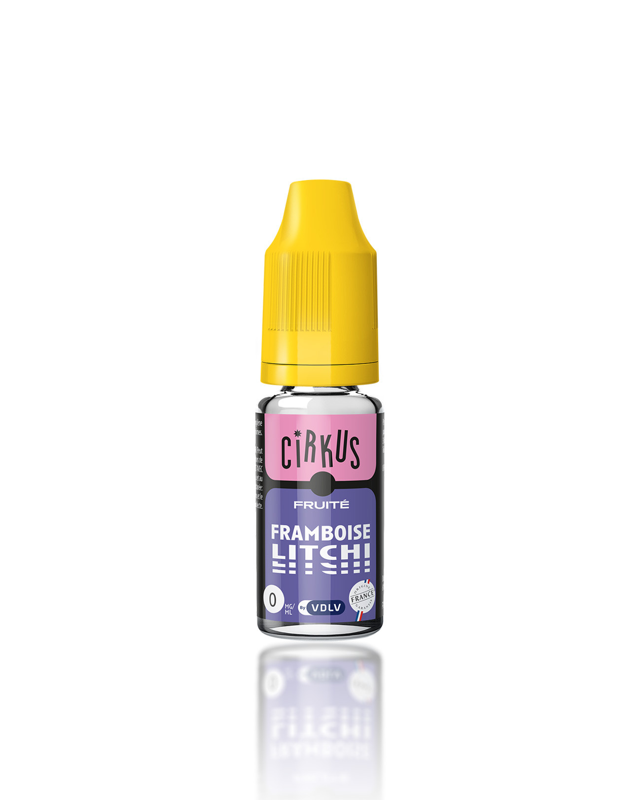 E-liquide Framboise Litchi Cirkus 10 ml nouveau packaging