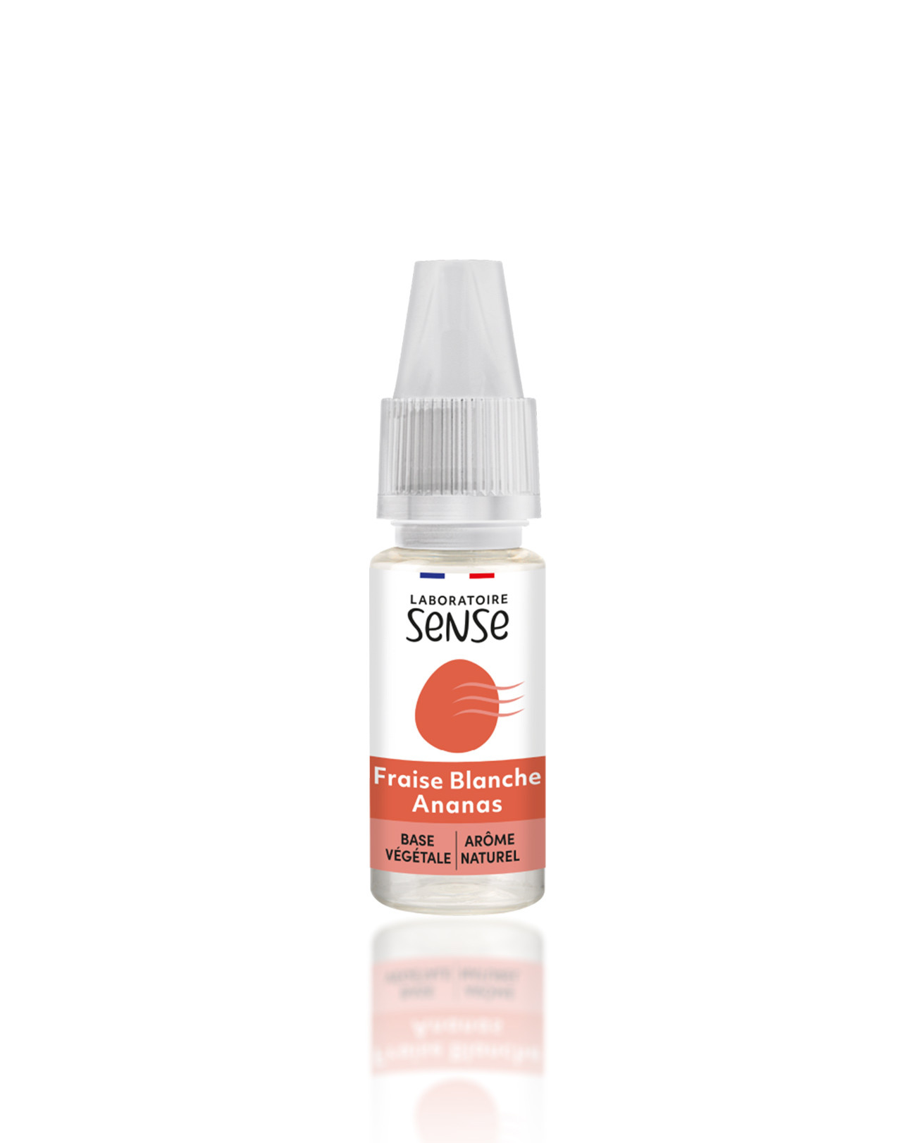 E-liquide Fraise Blanche Ananas 10 ml du Laboratoire Sense super fruité et savoureux