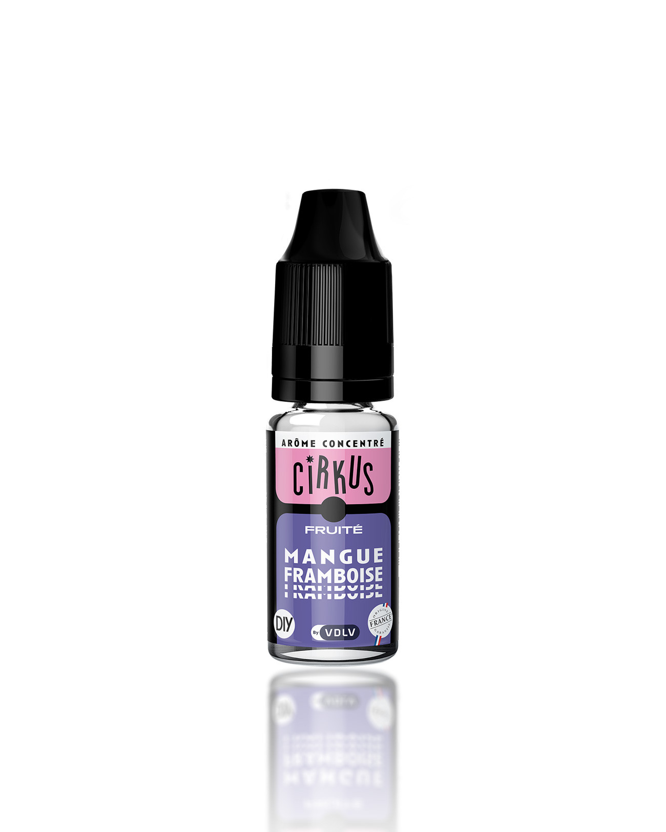 Arôme concentré 10 ml Mangue Framboise Cirkus VDLV goût fruité exotique pour créer soi-même son e-liquide économique