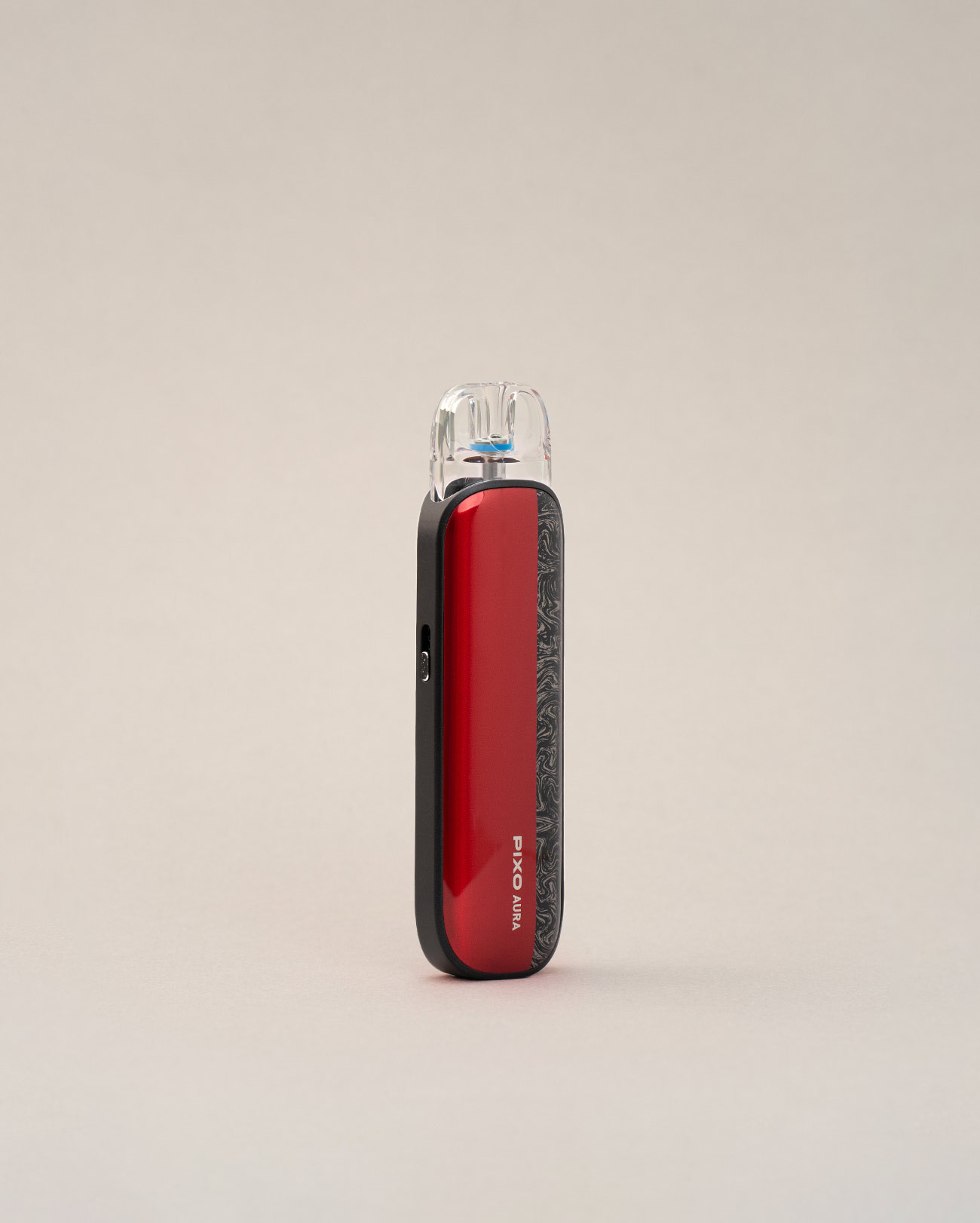 Mini e-cigarette pod Pixo Aura Aspire rouge et noir couleur crimson red simple et puissante