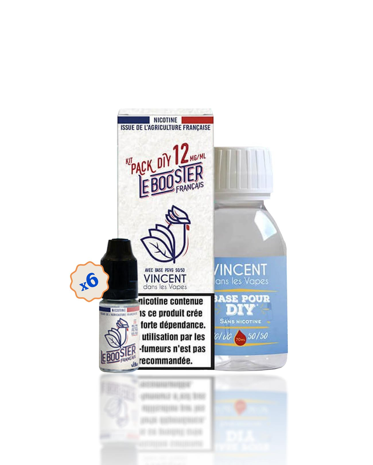 Kit pack e-liquide DIY 50/50 125 ml de VDLV en 12 mg pour fabriquer simplement son propre e-liquide à la maison