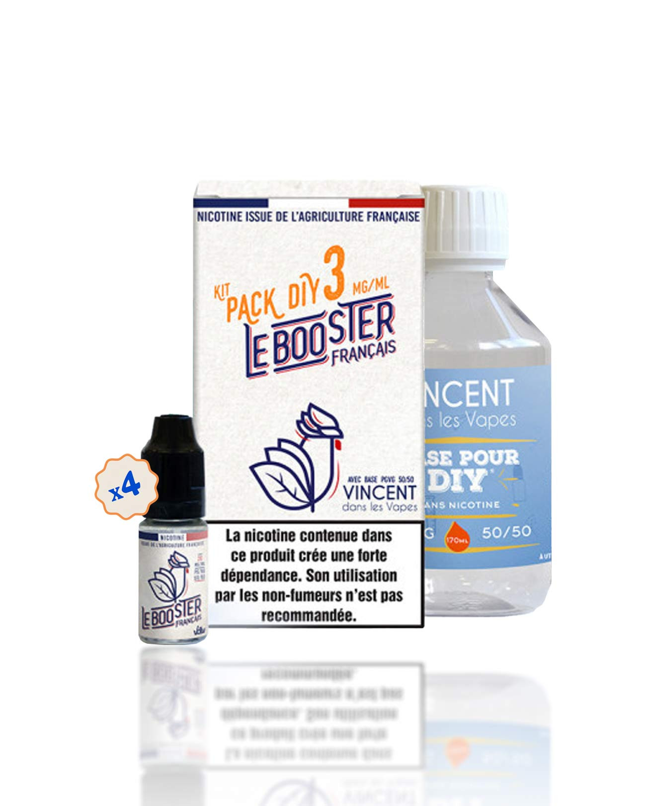 Kit pack e-liquide DIY 50/50 250 ml de VDLV en 3 mg pour fabriquer simplement son propre e-liquide à la maison