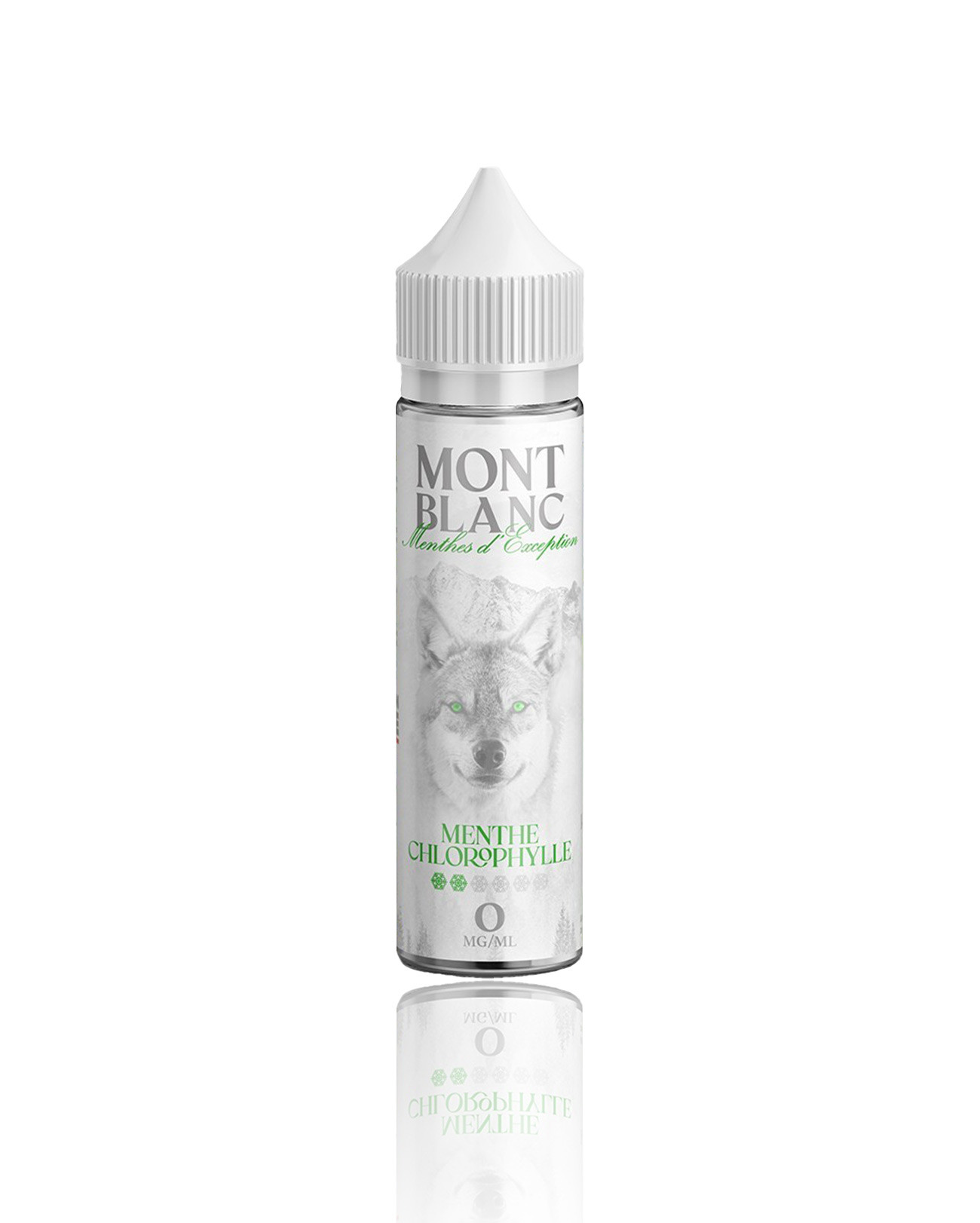 E-liquide 50 ml à booster Menthe Chlorophylle Mont Blanc saveur menthe végétale, naturelle et authentique